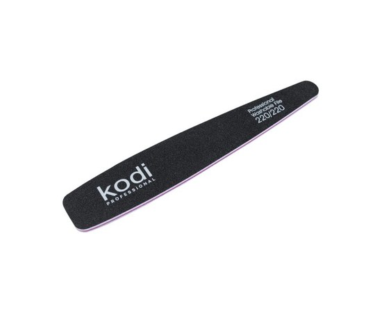 Зображення  №60 Пилка для нігтів Kodi конусна 220/220 (колір: чорний, розмір: 178/32/4), Абразивність: 220/220