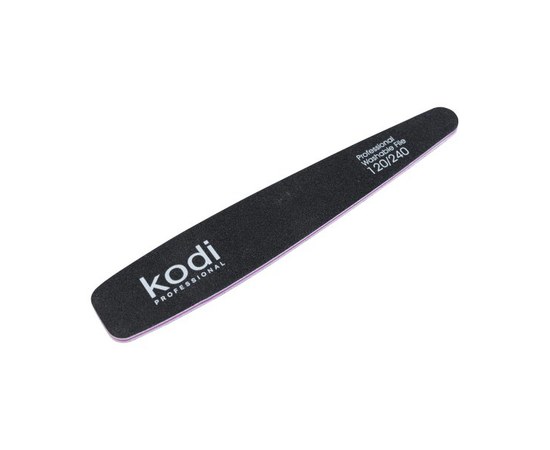 Зображення  №65 Пилка для нігтів Kodi конусна 120/240 (колір: чорний, розмір: 178/32/4), Абразивність: 120/240