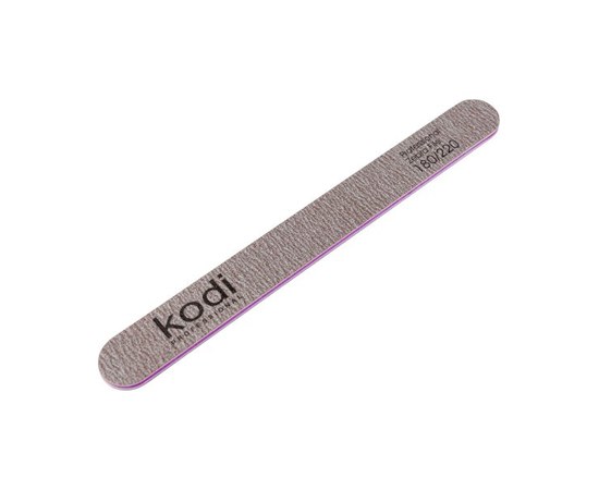 Изображение  №84 Пилка для ногтей Kodi прямая 180/220 (цвет: коричневый, размер:178/19/4), Абразивность: 180/220