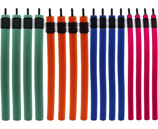 Изображение  Flexible curlers with Velcro SPL 12921, 250 mm (16 pcs)