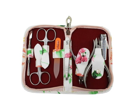 Изображение 4 Manicure set SPL 77203E "Colored flower with white background"