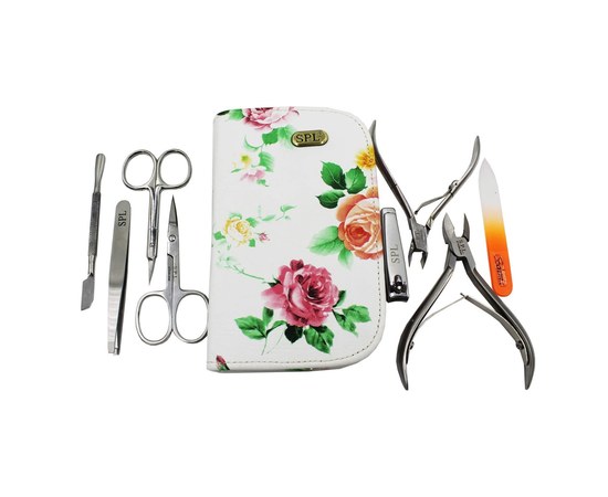 Изображение 2 Manicure set SPL 77203E "Colored flower with white background"