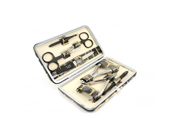 Изображение 3 Manicure set SPL 77904AA "Gray crocodile with gilding"