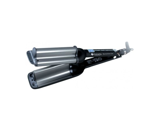 Изображение  Curling iron-wave Black & Silver Line Hairway 04012