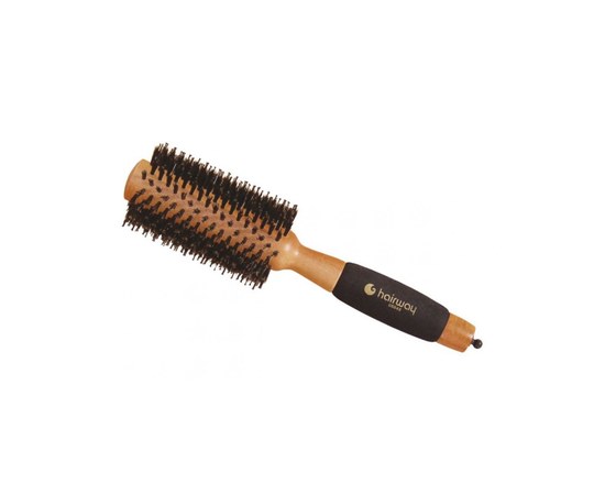 Изображение  Brushing solid + separator, V-shaped 100% porcupine boar bristle, 60 mm Hairway 06048