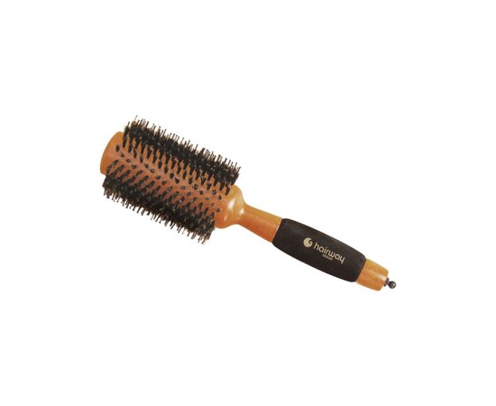 Изображение  Brushing solid + separator, spiral rows, porcupine bristles, 70 mm Hairway 06049