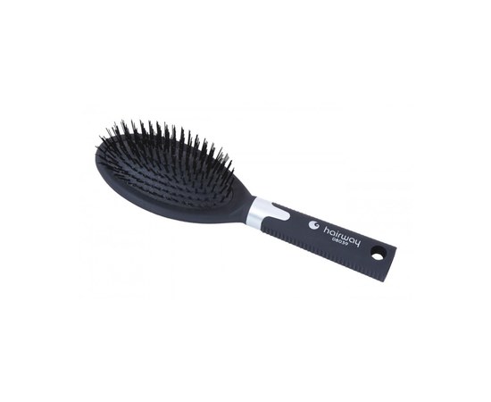 Изображение  Hairbrush with nylon teeth, black Hairway 08039