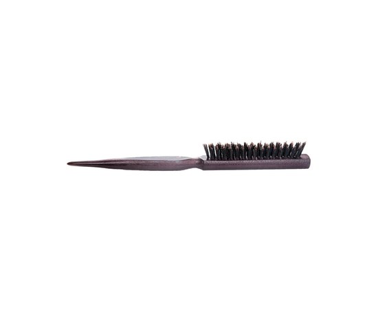 Изображение  3-row bouffant brush, dark wood natural porcupine bristles Hairway 08100