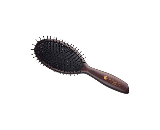 Изображение  Venge massage brush on a wooden base 11-row Hairway 08212