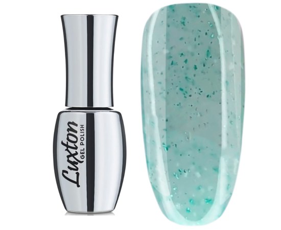 Изображение  Camouflage base LUXTON Roks Base 15 ml, №8 delicate mint with sparkles and mica turquoise and white, Volume (ml, g): 15, Color No.: 8