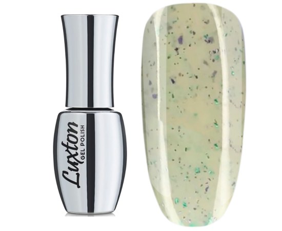 Изображение  Camouflage base LUXTON Roks Base 15 ml, №9 pale lemon with a mix of glitter and mica green-turquoise and purple, Volume (ml, g): 15, Color No.: 9