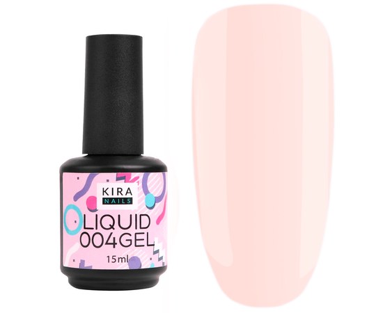 Изображение  Гель Kira Nails Liquid Gel 15 мл, № 004, Объем (мл, г): 15, Цвет №: 004, Цвет: Розовый