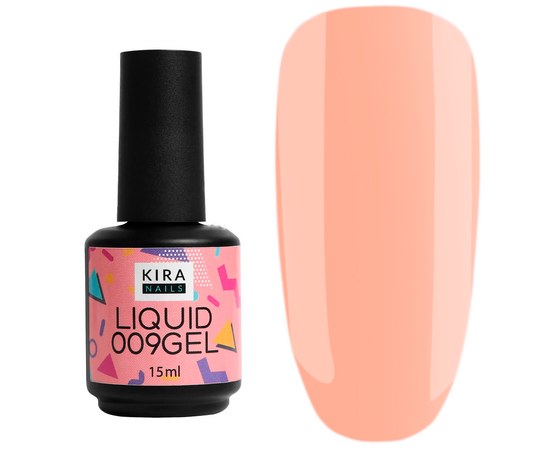 Изображение  Kira Nails Liquid Gel 15 ml, № 009, Volume (ml, g): 15, Color No.: 9, Color: Peach