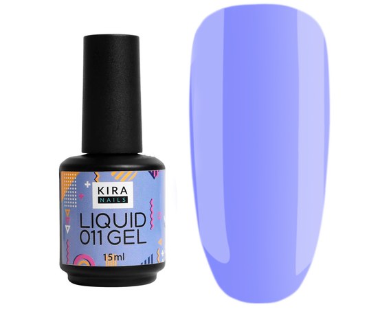 Изображение  Гель Kira Nails Liquid Gel 15 мл, № 011, Объем (мл, г): 15, Цвет №: 011, Цвет: Синий