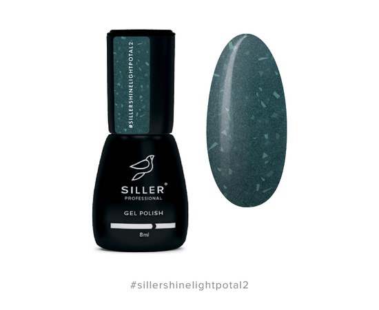 Зображення  Світловідбиваючий гель лак з поталлю Siller Shine Light POTAL gel polish 8 мл, № 002, Об'єм (мл, г): 8, Цвет №: 002