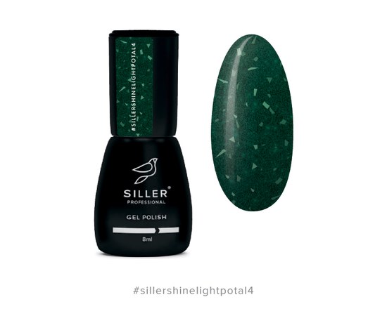Зображення  Світловідбиваючий гель лак з поталлю Siller Shine Light POTAL gel polish 8 мл, № 004, Об'єм (мл, г): 8, Цвет №: 004