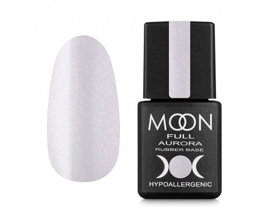 Изображение  Rubber base Moon Full Aurora 2007, milky pink with fine shimmer, 8 ml, Volume (ml, g): 8, Color No.: 7