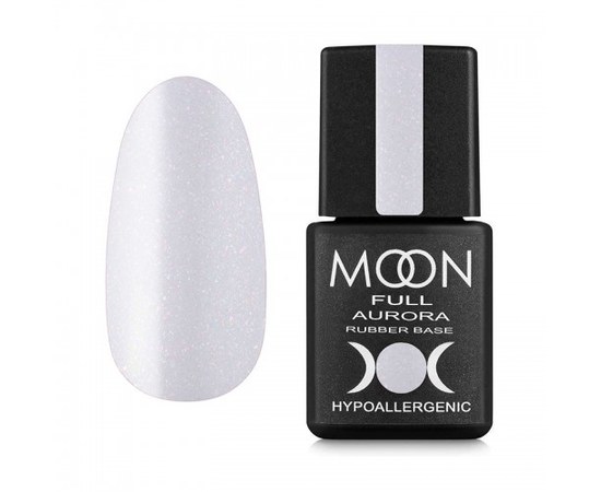 Изображение  Base rubber Moon Full Aurora 2008, pale lilac with fine shimmer, 8 ml, Volume (ml, g): 8, Color No.: 8