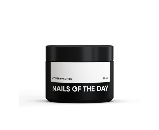 Зображення  Nails of the Day Cover base milk – ніжно-молочна камуфлююча база для нігтів, 30 мл, Об'єм (мл, г): 30