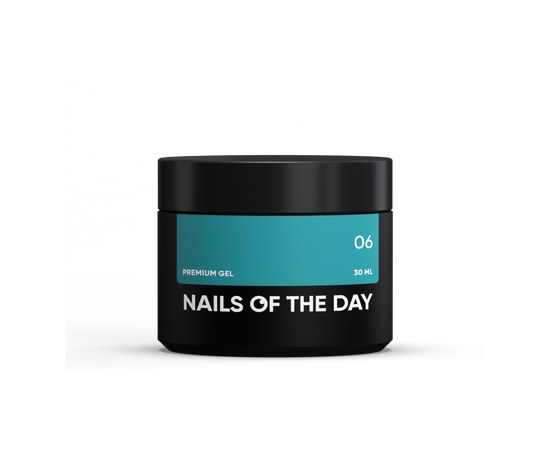 Изображение  Nails of the Day Premium gel 06 - бирюзовый строительный гель, 30 мл, Объем (мл, г): 30, Цвет №: 06
