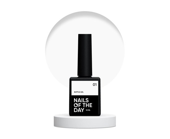 Изображение  Nails of the Day Bottle gel 01 – белый сверхпрочный гель, 10 мл, Объем (мл, г): 10, Цвет №: 01