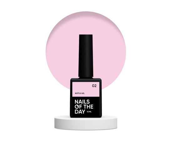 Зображення  Nails of the Day Bottle gel 02 –  надміцний гель (блідно-рожевий), 10 мл, Об'єм (мл, г): 10, Цвет №: 02