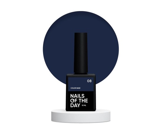 Зображення  Nails of the Day Сolor base 08 – кольорова база для нігтів (насичений синій), 10 мл, Об'єм (мл, г): 10, Цвет №: 08