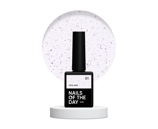 Изображение  Nails of the Day Potal base 01 - milky purple base with potal (silver purple potal), 10 ml, Volume (ml, g): 10, Color No.: 1