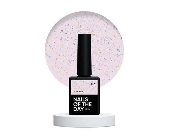 Изображение  Nails of the Day Potal base 03 - milky purple base with potal (golden purple and green potal), 10 ml, Volume (ml, g): 10, Color No.: 3