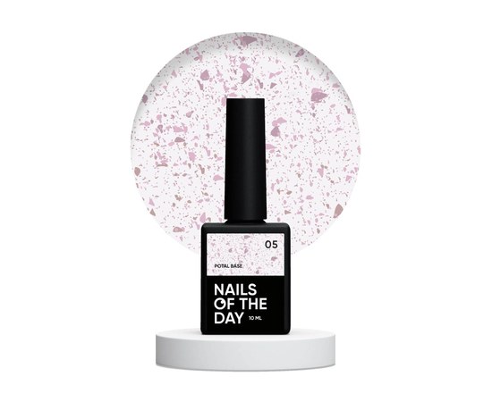 Изображение  Nails of the Day Potal base 05 - milk base with pink tal, 10 ml, Volume (ml, g): 10, Color No.: 5