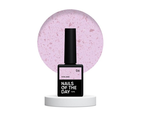 Изображение  Nails of the Day Potal base 06 – бледно-розовая база с медной талью, 10 мл, Объем (мл, г): 10, Цвет №: 06
