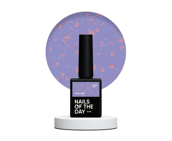 Изображение  Nails of the Day Potal base 07 - lilac base with copper tal, 10 ml, Volume (ml, g): 10, Color No.: 7