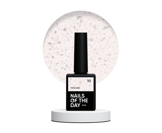 Изображение  Nails of the Day Potal base 10 - cold milk base for nails with silver tal, 10 ml, Volume (ml, g): 10, Color No.: 10