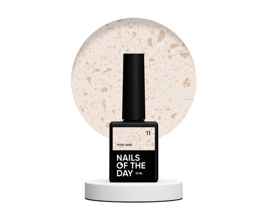 Изображение  Nails of the Day Potal base 11 - milky base with gold tal, 10 ml, Volume (ml, g): 10, Color No.: 11