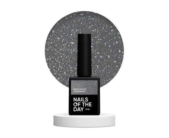 Изображение  Nails of the Day Top Reflective Holographic - reflective holographic top without a sticky layer for nails, 10 ml