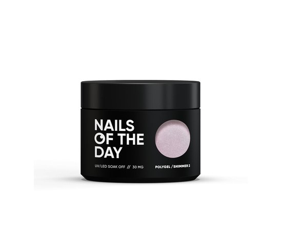 Изображение  Nails of the Day Polygel shimmer 02 — Полигель нежно-розовый с шиммером мелкозернистый, 30 мг, Объем (мл, г): 30, Цвет №: 02