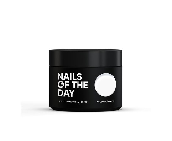 Зображення  Nails of the Day Polygel white — Полігель білий дрібнозернистий, 30 мг