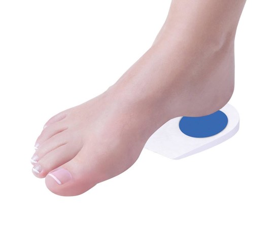 Изображение  Comfortable heel pad with blue soft insert - pair M (9 cm x 6.5 cm), Fresco F-00031-02E, Size: M