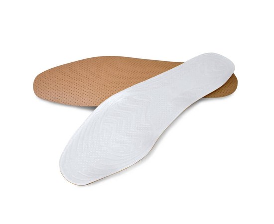 Изображение  Gel insoles covered with leather for tired feet - pair, Fresco F-00065-12T