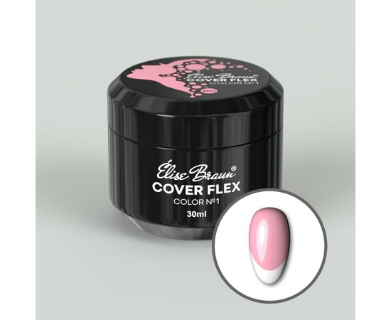 Изображение  Base for gel polish Elise Braun Cover Flex Base 30 ml, № 01, Volume (ml, g): 30, Color No.: 1