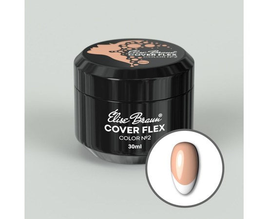 Изображение  Base for gel polish Elise Braun Cover Flex Base 30 ml, No. 02, Volume (ml, g): 30, Color No.: 2