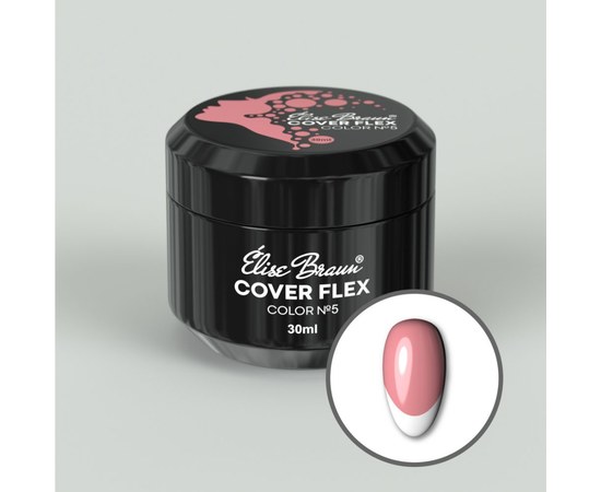 Изображение  Base for gel polish Elise Braun Cover Flex Base 30 ml, No. 05, Volume (ml, g): 30, Color No.: 5