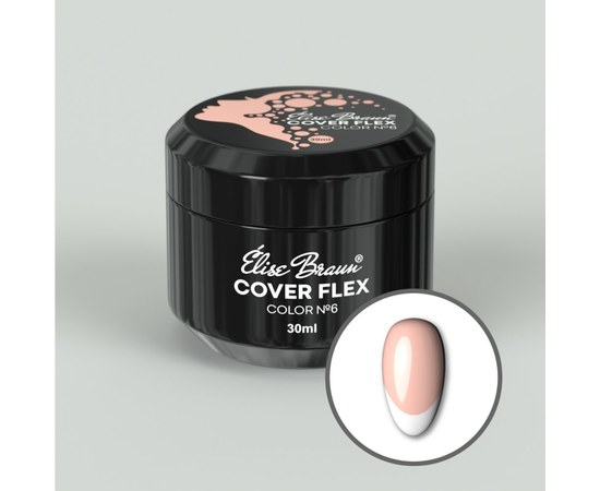 Изображение  Base for gel polish Elise Braun Cover Flex Base 30 ml, No. 06, Volume (ml, g): 30, Color No.: 6