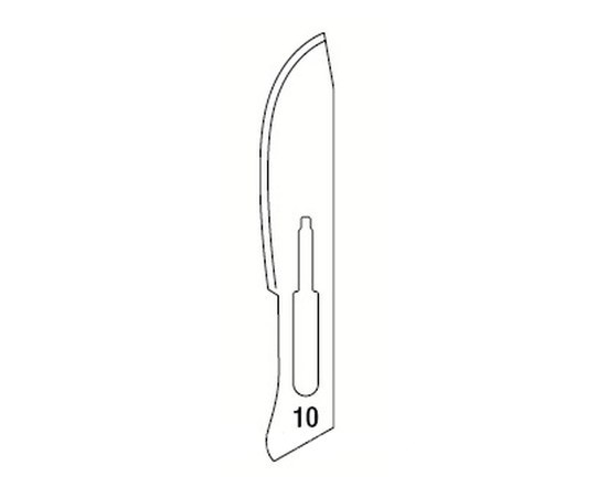 Зображення  Леза для скальпеля №10 із кріпленням стандарт №3, шт., Schreiber 3635/10