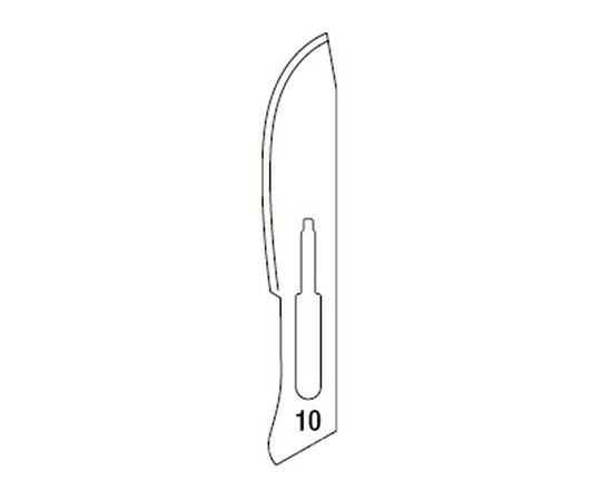 Изображение  Лезвия для скальпеля №10 с креплением стандарт №3, уп./100 шт., Schreiber 3635/10