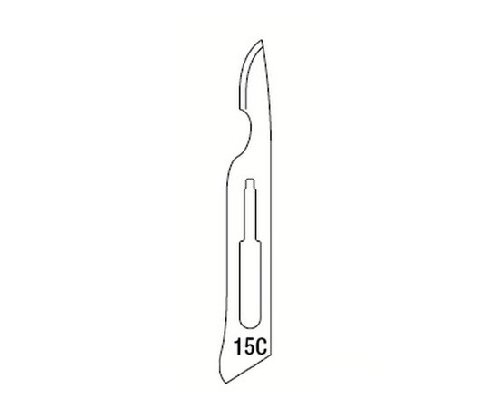 Изображение  Blades for scalpel No. 15C with fastening standard No. 3, pcs., Schreiber 3635/15C