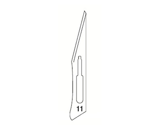 Изображение  Blades for scalpel No. 11 with fastening standard No. 3, pack./100 pcs., Schreiber 3635/11