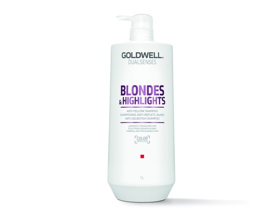 Зображення  Шампунь Goldwell Dualsenses Blondes&Highlights проти жовтизни для освітленного волосся 1 л, Об'єм (мл, г): 1000