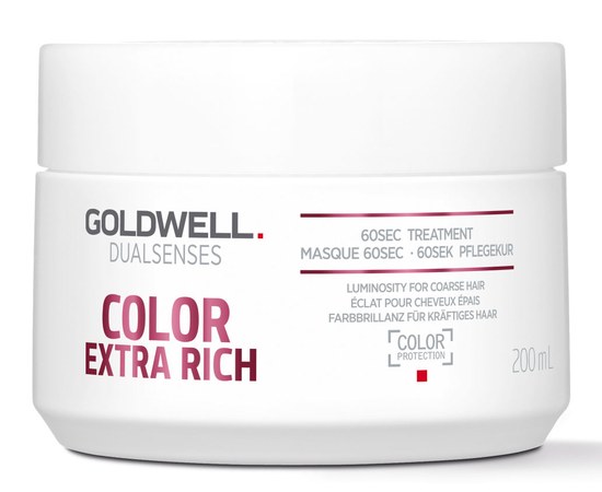 Изображение  Маска Goldwell Dualsenses Color Extra Rich 60 сек. для толстых и пористых окрашенных волос 200 мл, Объем (мл, г): 200