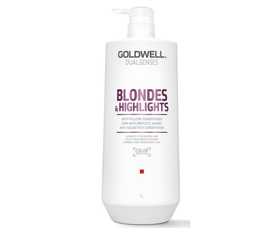 Изображение  Conditioner Goldwell Dualsenses Blondes&Highlights anti-yellowing for bleached hair 1 l, Volume (ml, g): 1000